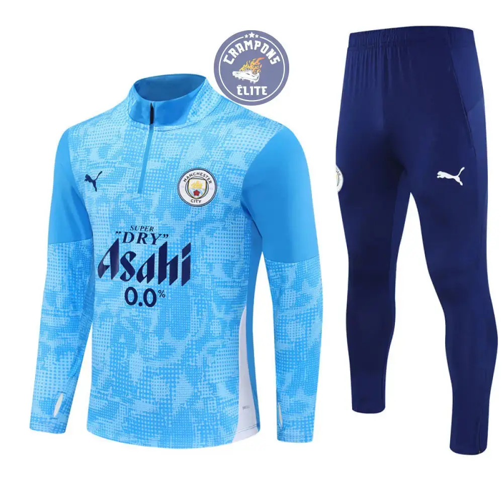 Survêtement d'entraînement demi-zip - Manchester City 2025/2026 - Bleu/Bleu Ciel - Image 2