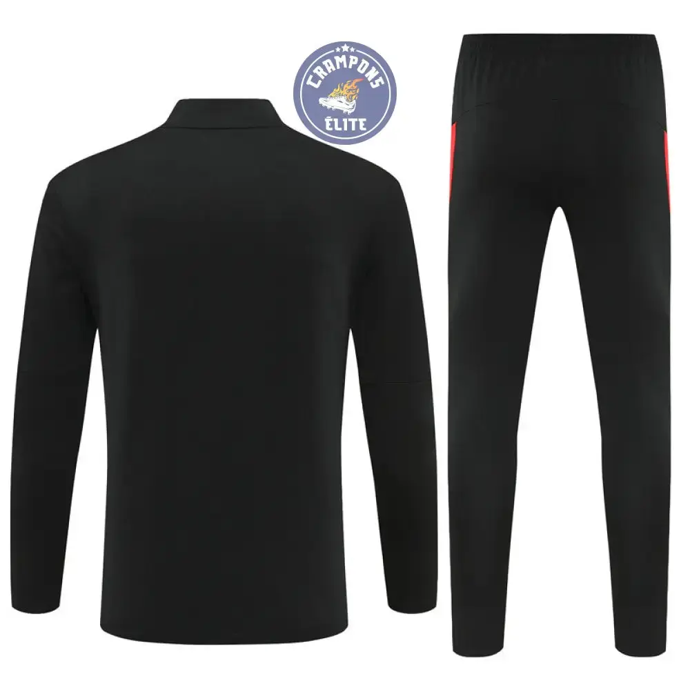 Survêtement d'entraînement demi-zip - Portugal 2025/2026 - Noir/Rouge - Image 3