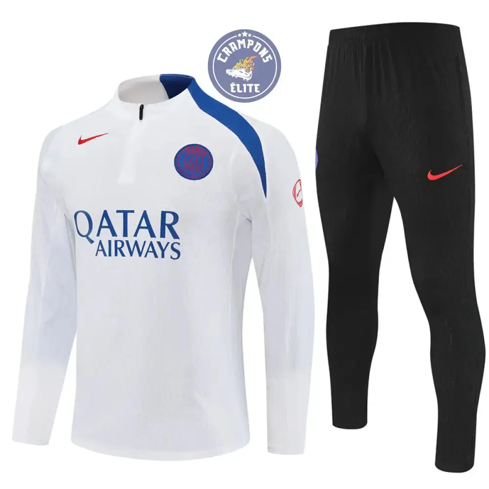 Survêtement d'entraînement demi-zip - PSG 2025/2026 - Blanc/Bleu/Noir - Image 2