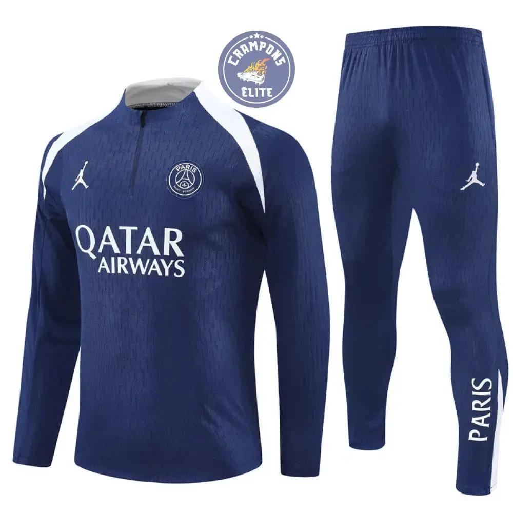 Survêtement d'entraînement demi-zip - PSG 2025/2026 - Bleu Marine/Blanc - Image 2