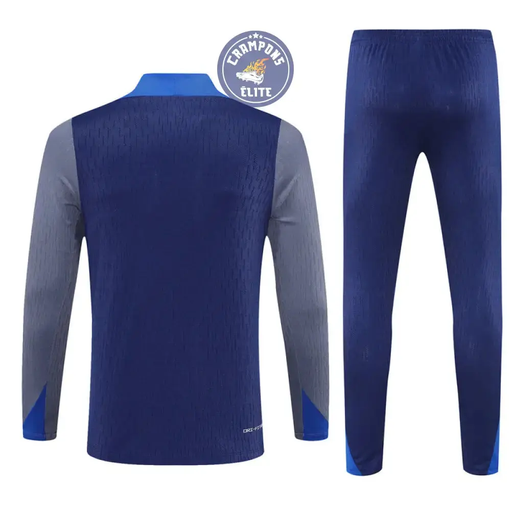 Survêtement d'entraînement demi-zip - PSG 2025/2026 - Bleu Marine/Bleu/Gris - Image 3