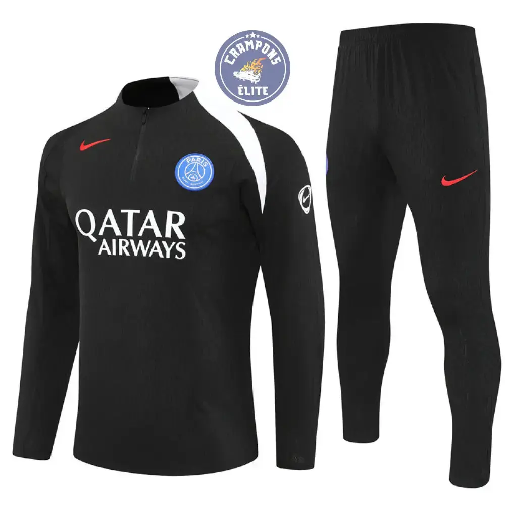 Survêtement d'entraînement demi-zip - PSG 2025/2026 - Noir/Blanc/Rouge - Image 2