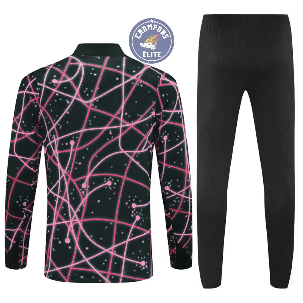 Survêtement d'entraînement demi-zip - PSG 2025/2026 - Noir/Rose/Blanc - Image 3