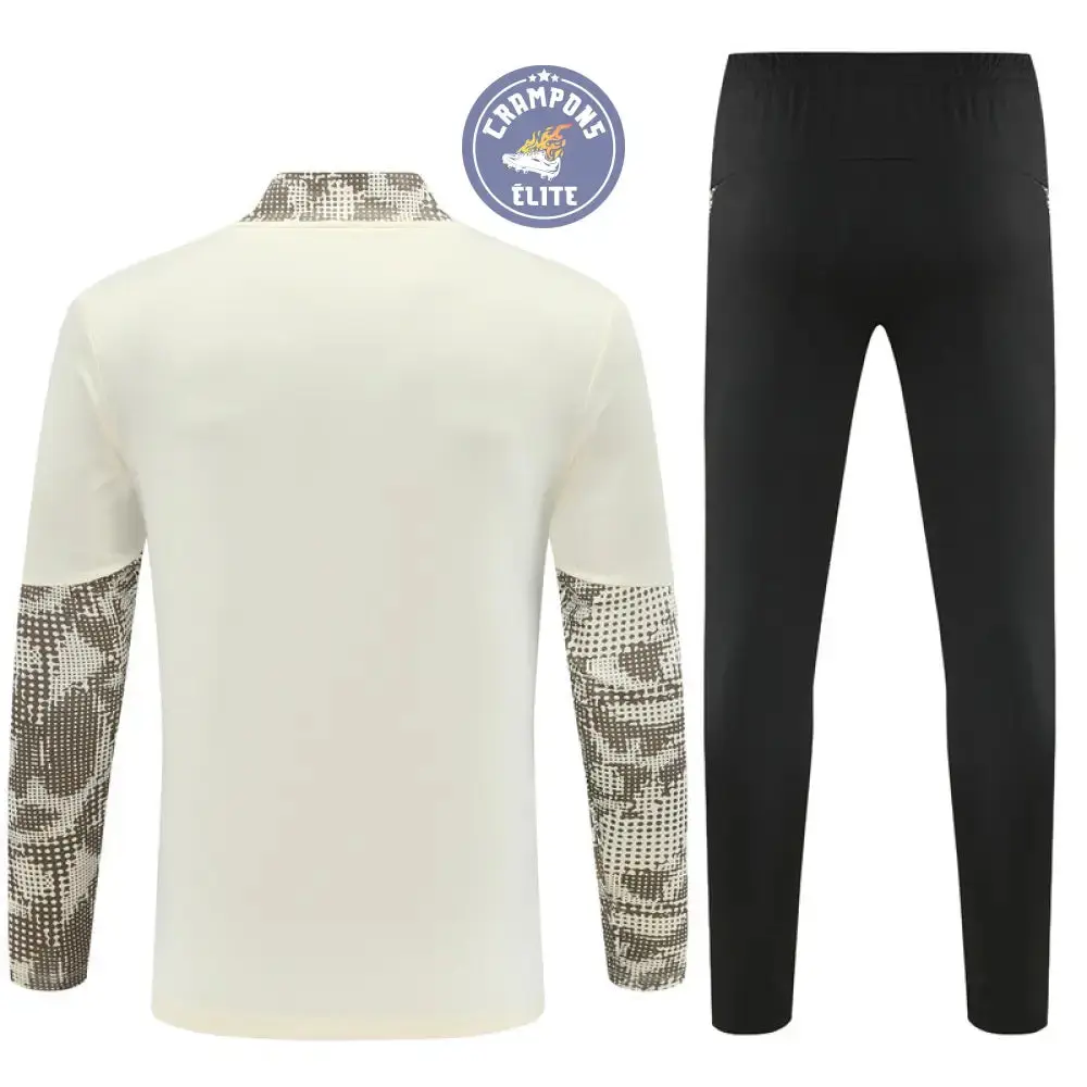 Survêtement d'entraînement demi-zip - PSV 2025/2026 - Beige/Kaki/Noir/Blanc - Image 3