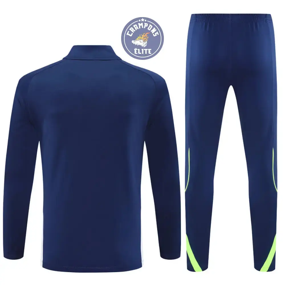 Survêtement d'entraînement demi-zip - Real Madrid 2025/2026 - Bleu Marine/Blanc/Jaune Fluo - Image 3