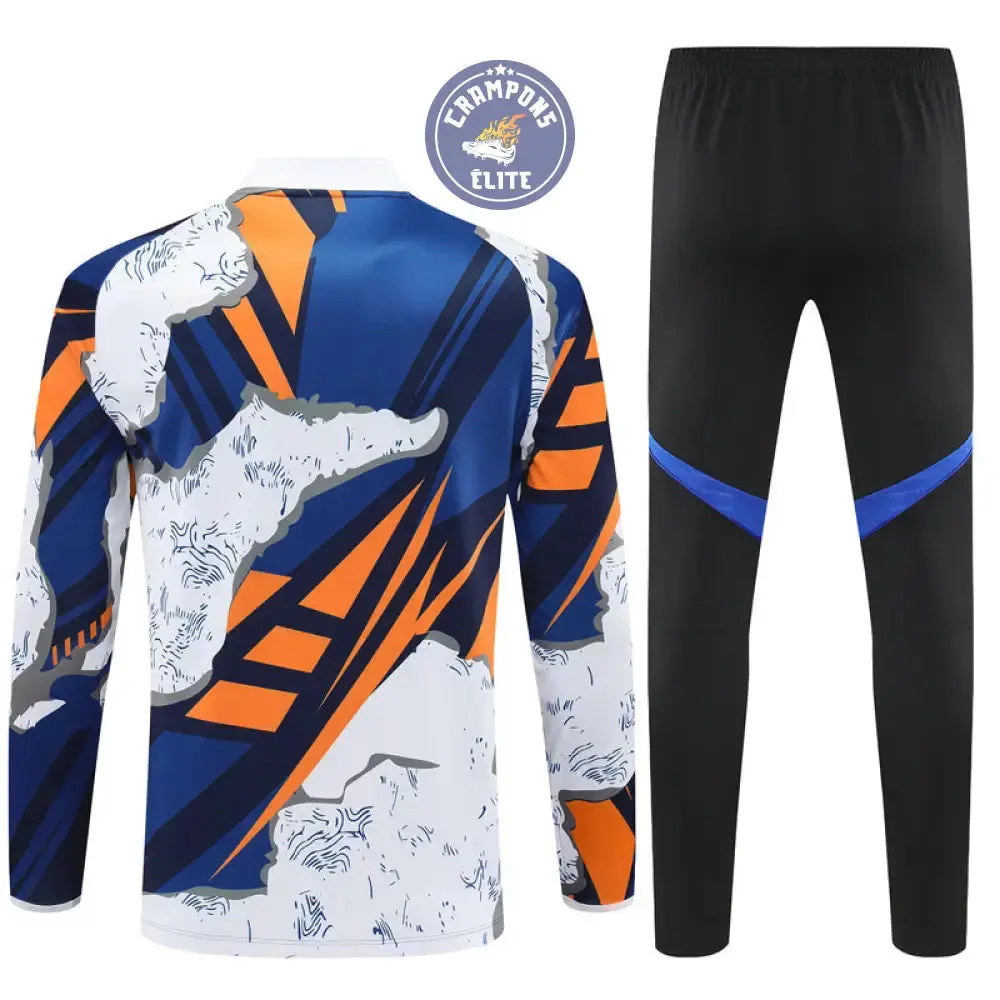 Survêtement d'entraînement demi-zip - Real Madrid 2025/2026 - Bleu/Blanc/Orange/Noir - Image 3