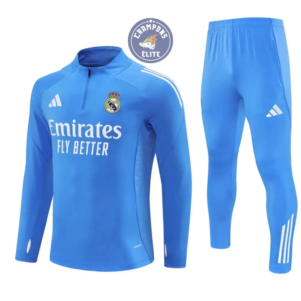 Survêtement d'entraînement demi-zip - Real Madrid 2025/2026 - Bleu Ciel/Blanc - Image 2