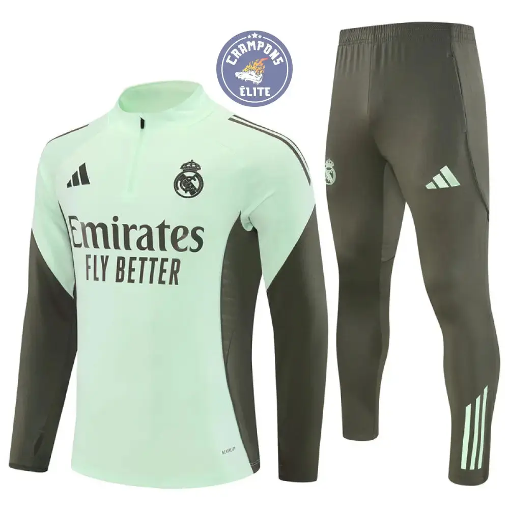 Survêtement d'entraînement demi-zip - Real Madrid 2025/2026 - Bleu Turquoise/Kaki - Image 2