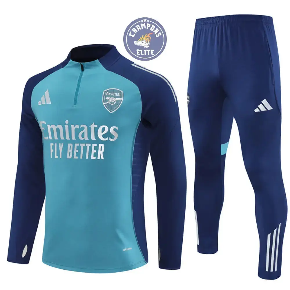 Survêtement d'entraînement demi-zip - Arsenal 2025/2026 - Bleu Marine/Bleu Ciel/Blanc - Image 2