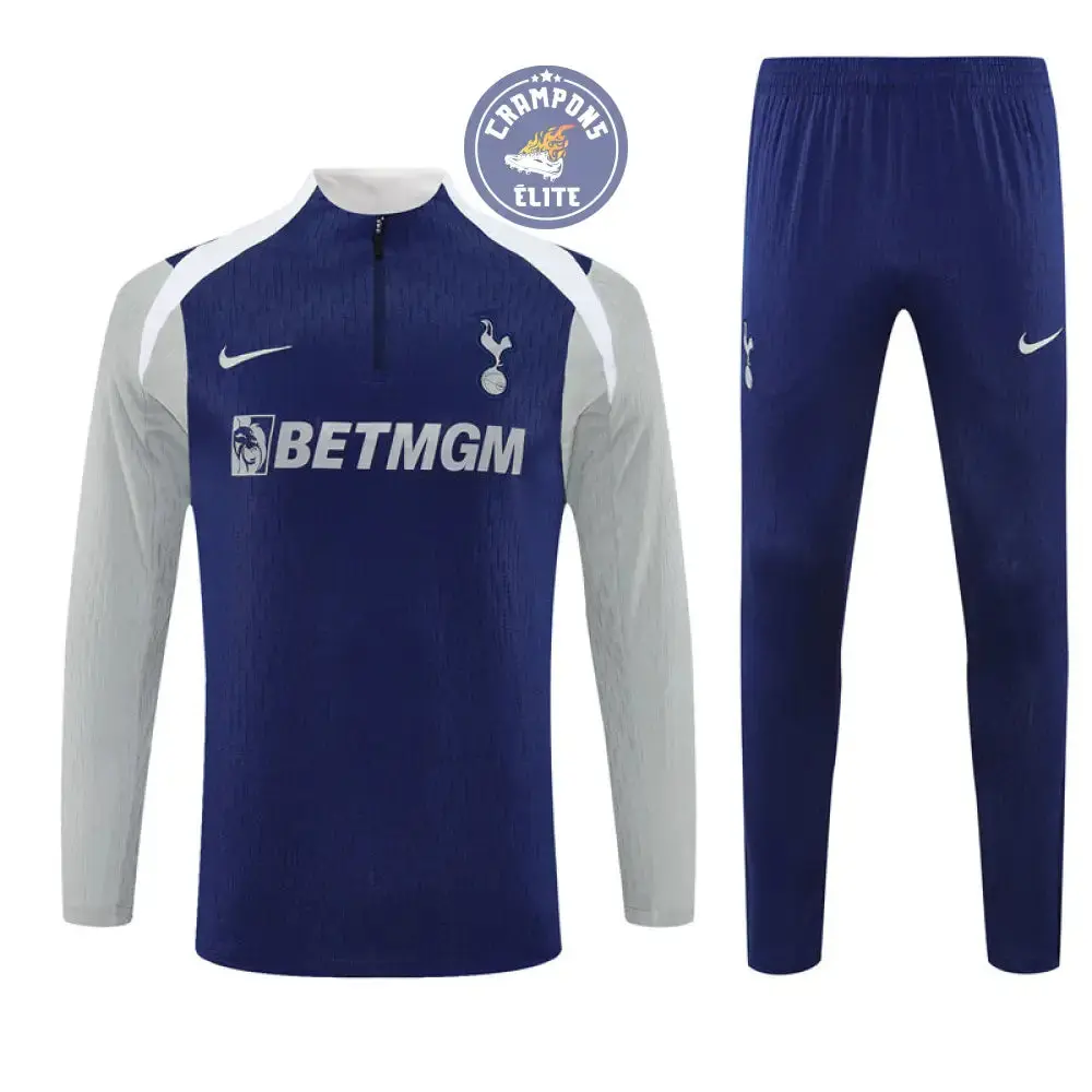 Survêtement d'entraînement demi-zip - Tottenham 2025/2026 - Bleu/Gris/Blanc