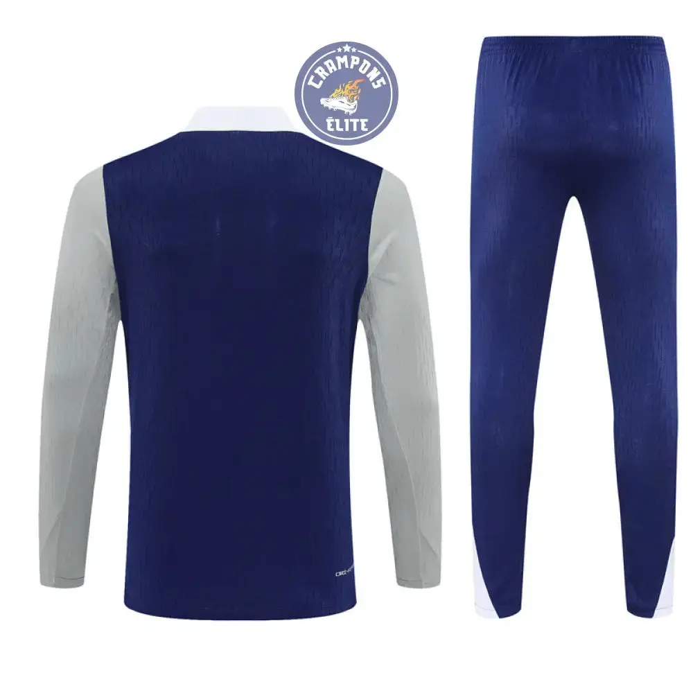 Survêtement d'entraînement demi-zip - Tottenham 2025/2026 - Bleu/Gris/Blanc - Image 3