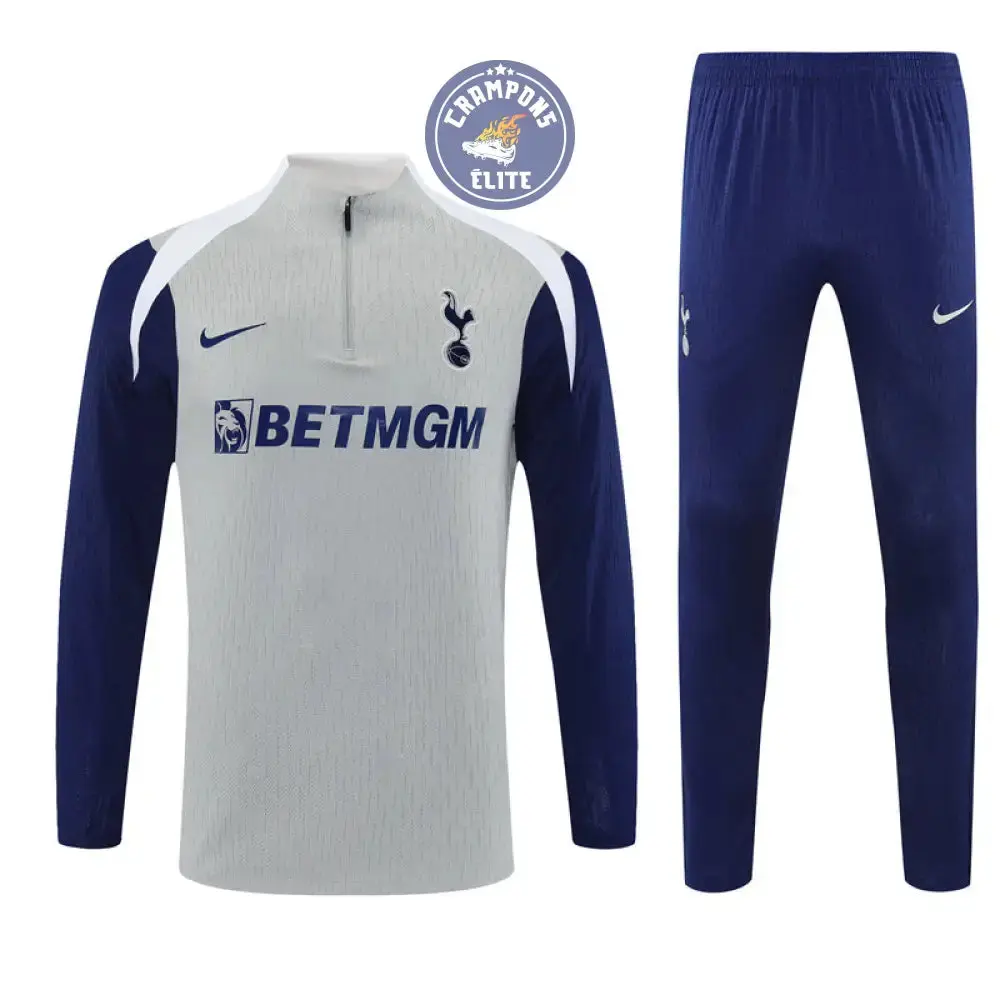 Survêtement d'entraînement demi-zip - Tottenham 2025/2026 - Gris/Bleu/Blanc