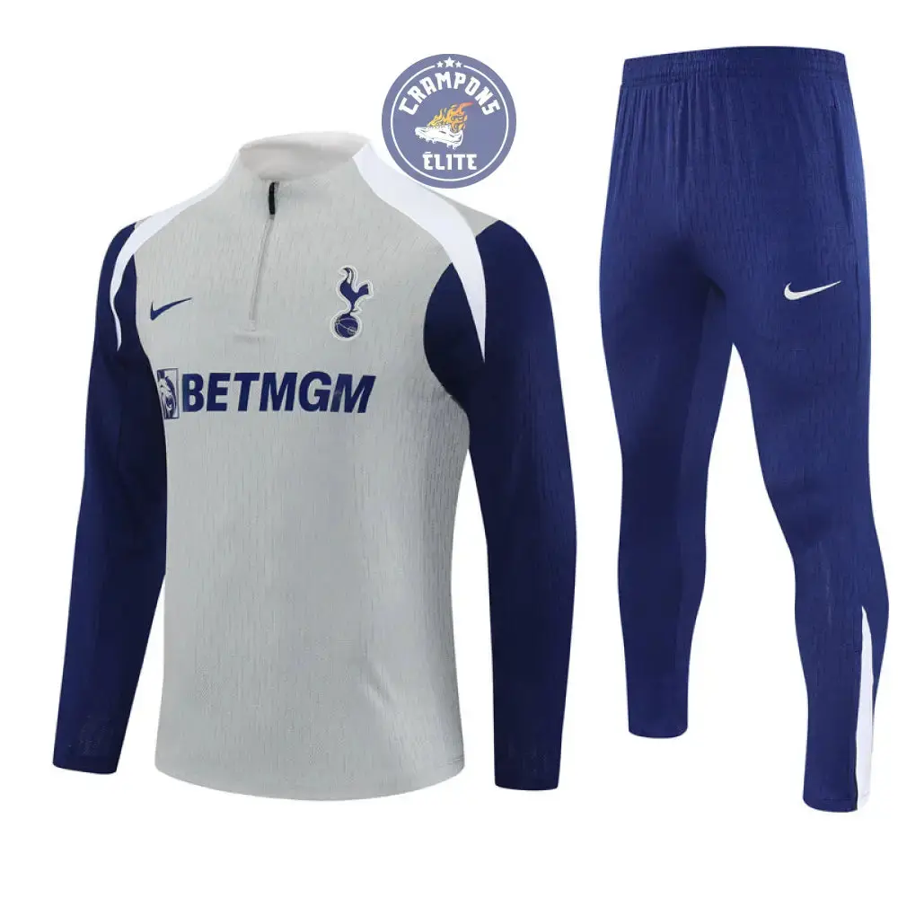 Survêtement d'entraînement demi-zip - Tottenham 2025/2026 - Gris/Bleu/Blanc - Image 2