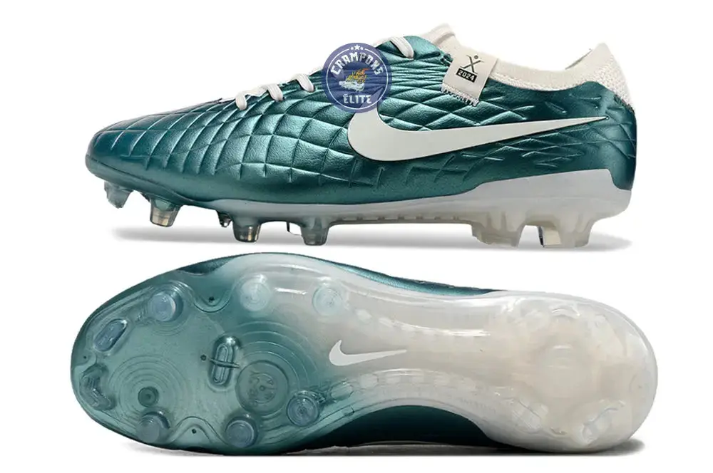Tiempo Legend 10 Elite FG Emerald - Turquoise/Blanc Cassé - Image 3