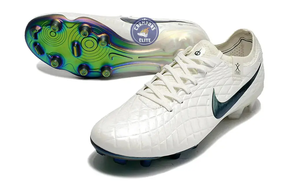 Tiempo Legend 10 Elite FG Pearl - Blanc Cassé/Turquoise - Image 2