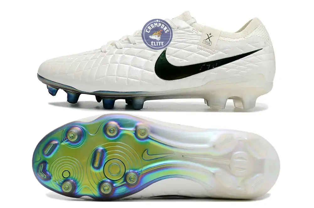 Tiempo Legend 10 Elite FG Pearl - Blanc Cassé/Turquoise - Image 3
