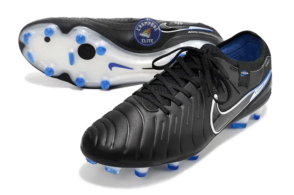 Tiempo Legend 10 Elite FG Shadow - Noir/Chrome/Bleu - Image 2