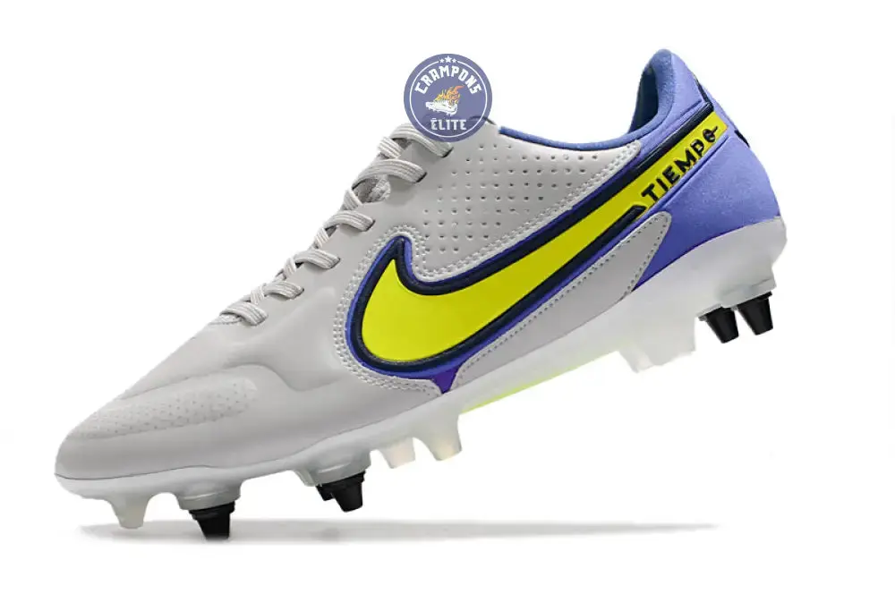 Tiempo Legend 9 Elite SG-PRO Recharge -Gris/Jaune Fluo/Bleu - Image 4