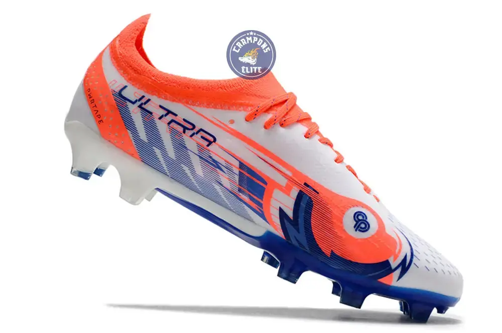 Ultra Ultimate FG Firm Ground - Blanc/Bleu/Orange - Image 3