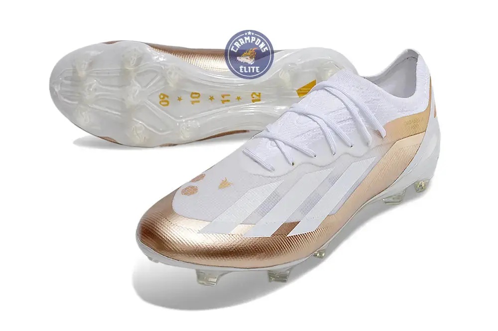 X Crazyfast.1 Messi El Ocho Elite FG - Blanc/OR - Image 2