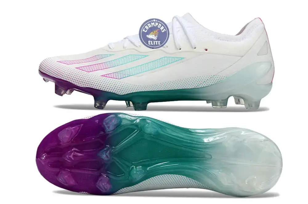 X Crazyfast Elite FG Blanc/Violet/Vert - Image 2