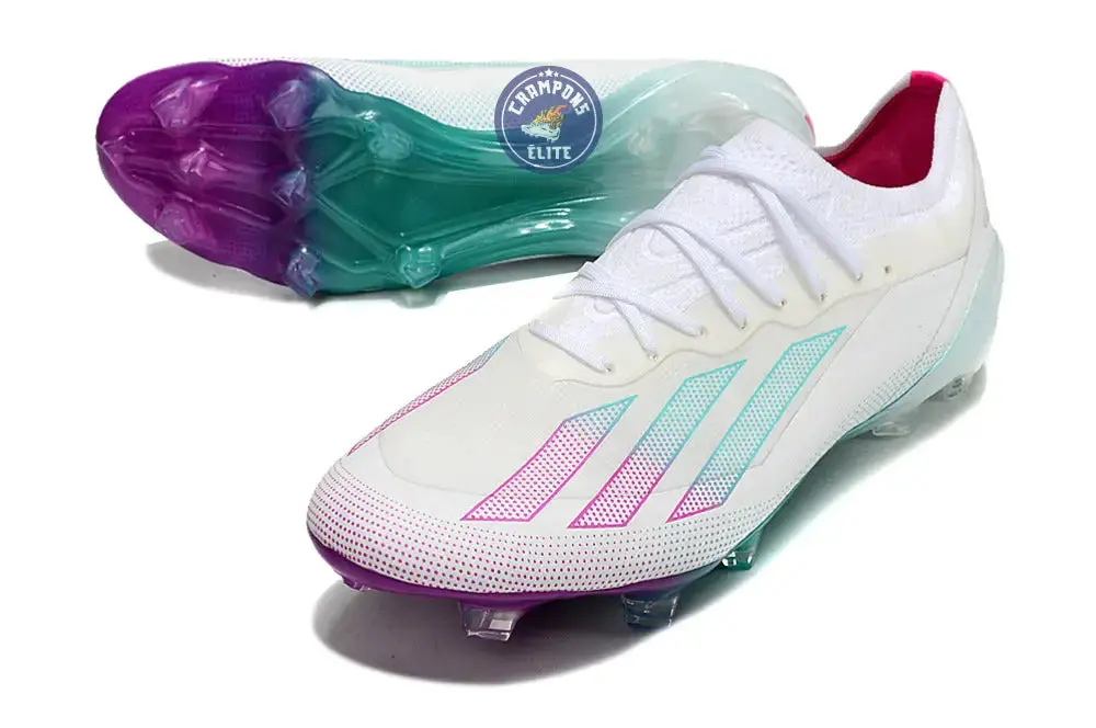 X Crazyfast Elite FG Blanc/Violet/Vert - Image 3