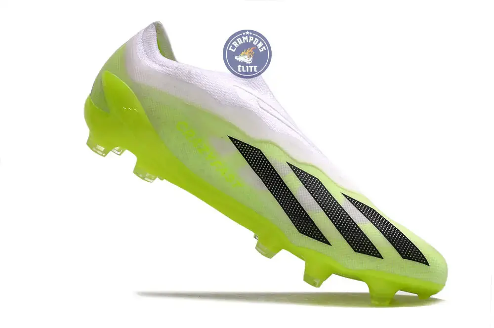 X Crazyfast Elite Laceless FG Crazyrush - Blanc/Noir/Lucid Lemon - Image 5
