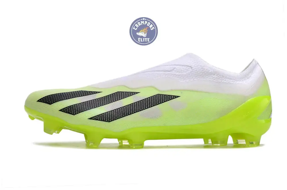 X Crazyfast Elite Laceless FG Crazyrush - Blanc/Noir/Lucid Lemon - Image 6