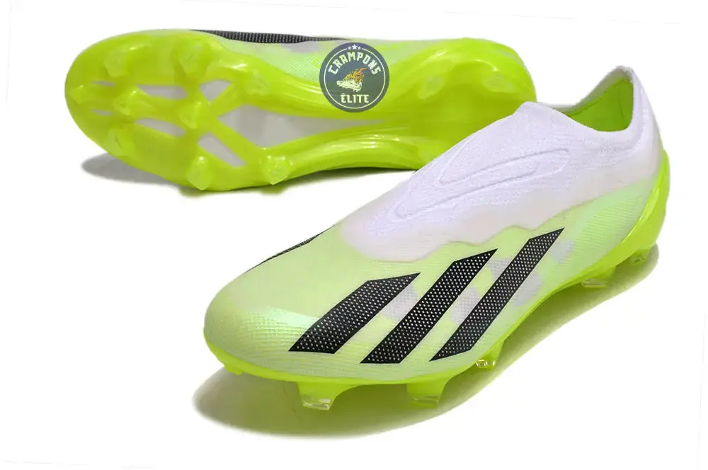 X Crazyfast Elite Laceless FG Crazyrush - Blanc/Noir/Lucid Lemon - Image 7