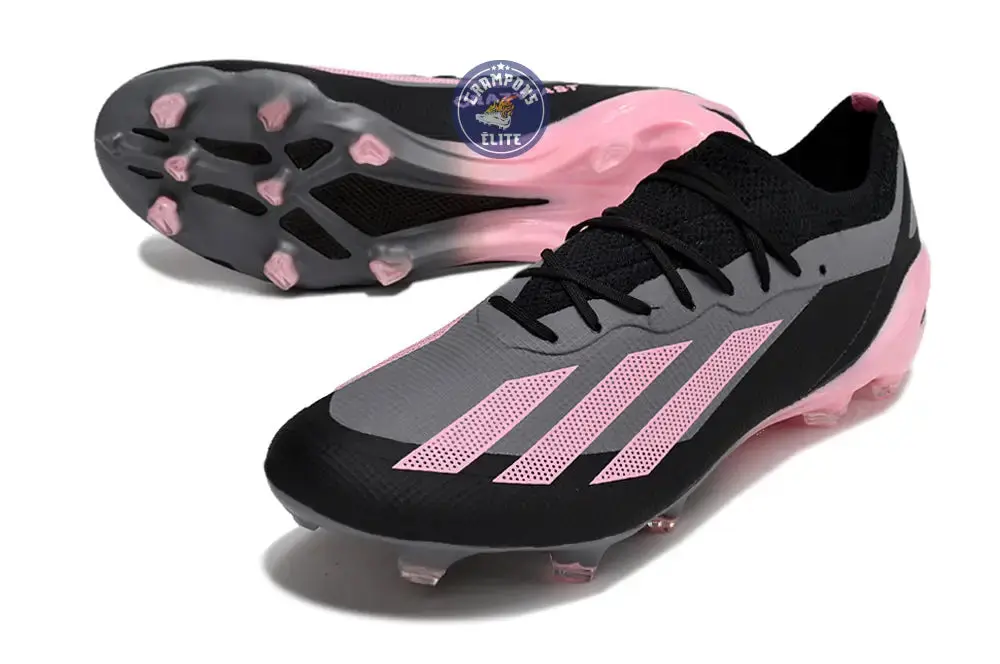 X Crazyfast Elite FG Noir/Gris/Rose - Image 2