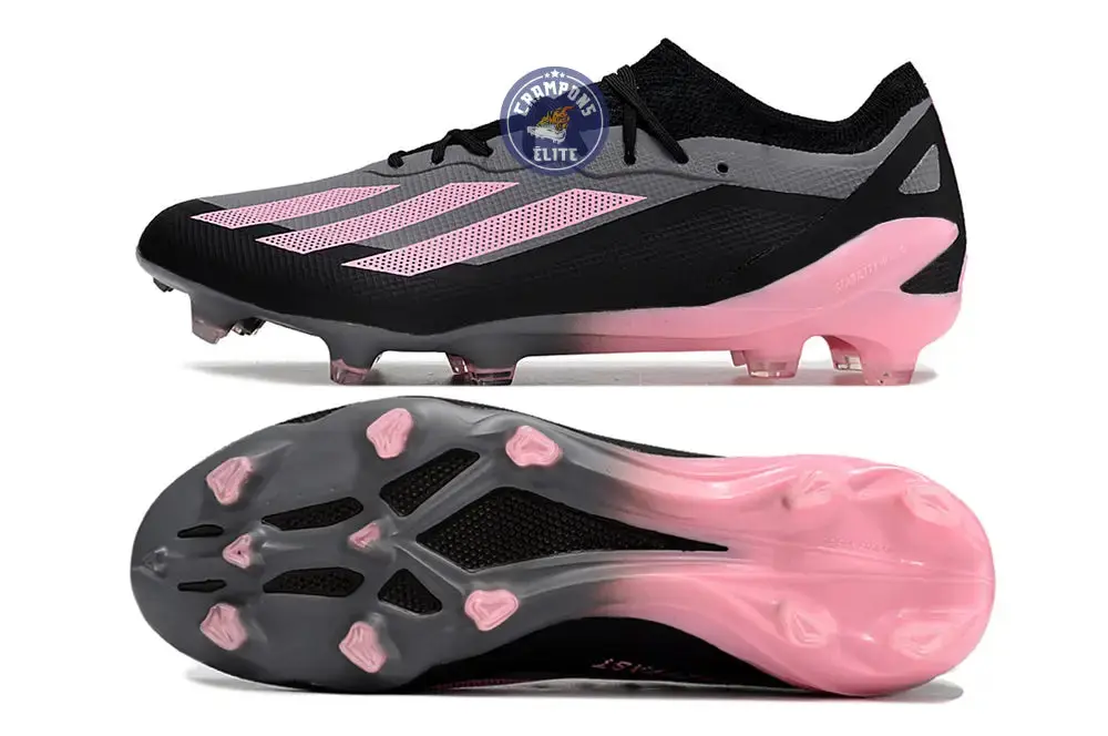X Crazyfast Elite FG Noir/Gris/Rose - Image 3