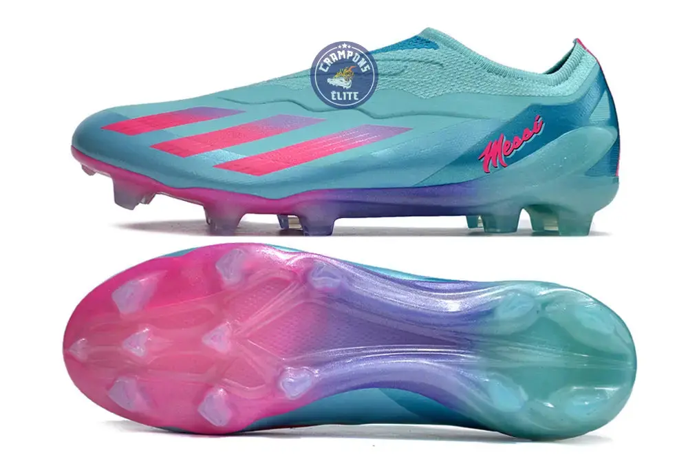 X Crazyfast Elite Laceless FG Bienvenido a Miami - Flash Aqua/Lucid Pink/Lucid Cyan ÉDITION LIMITÉE - Image 3