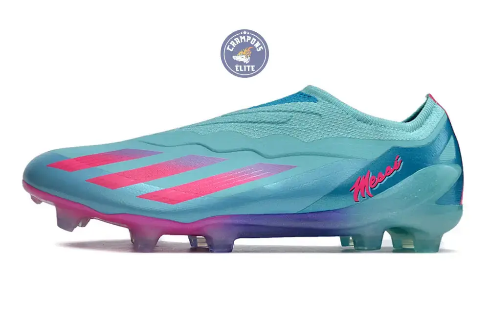 X Crazyfast Elite Laceless FG Bienvenido a Miami - Flash Aqua/Lucid Pink/Lucid Cyan ÉDITION LIMITÉE - Image 4