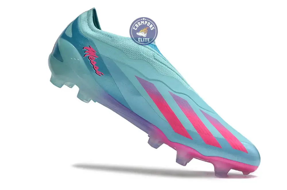 X Crazyfast Elite Laceless FG Bienvenido a Miami - Flash Aqua/Lucid Pink/Lucid Cyan ÉDITION LIMITÉE - Image 6
