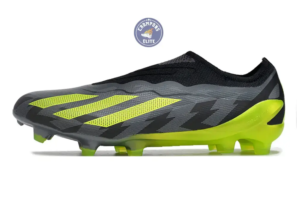X Crazyfast Elite Laceless FG Crazycharged - Noir/Jaune/Gris ÉDITION LIMITÉE - Image 4