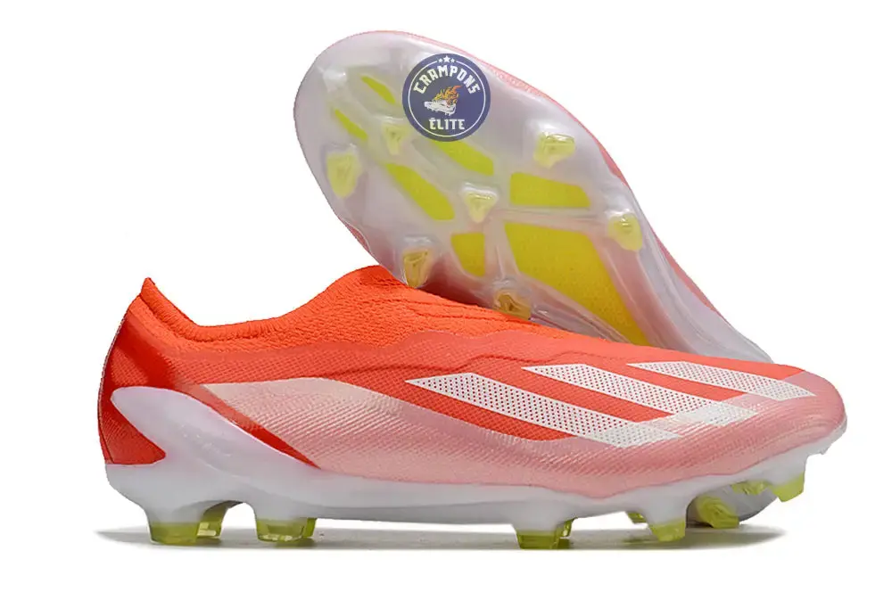 X Crazyfast Elite Laceless FG Energy Citrus - Rouge/Blanc/Jaune - Image 2