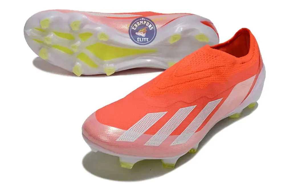 X Crazyfast Elite Laceless FG Energy Citrus - Rouge/Blanc/Jaune - Image 4