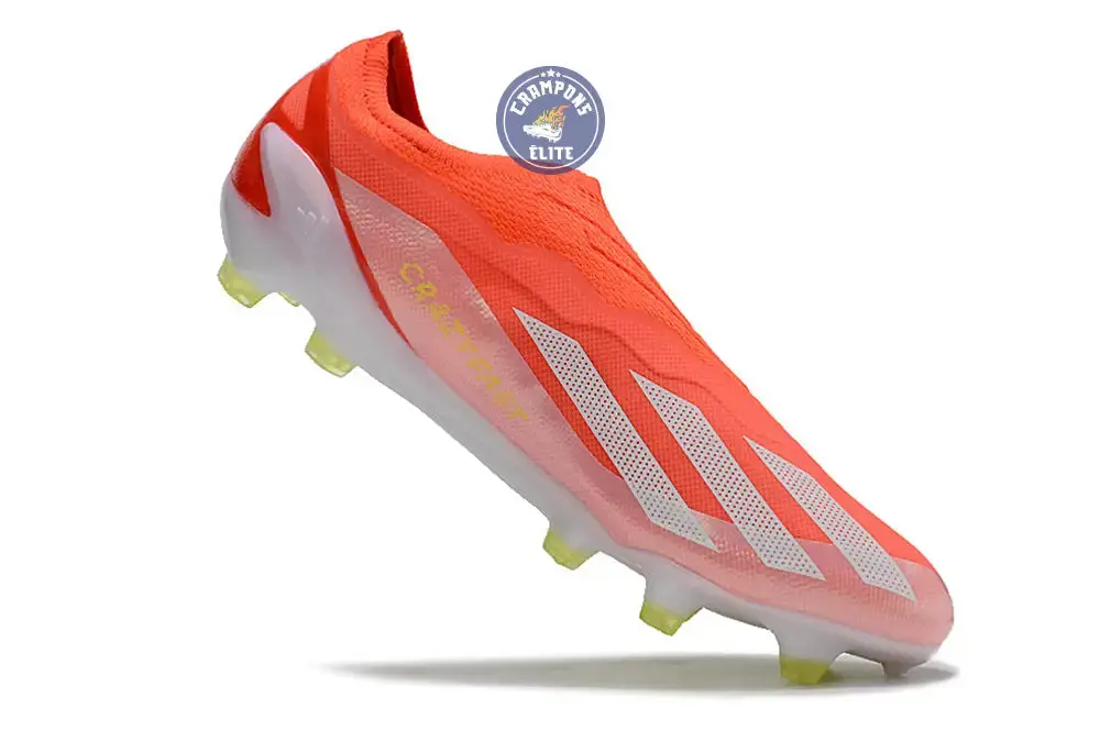 X Crazyfast Elite Laceless FG Energy Citrus - Rouge/Blanc/Jaune - Image 6