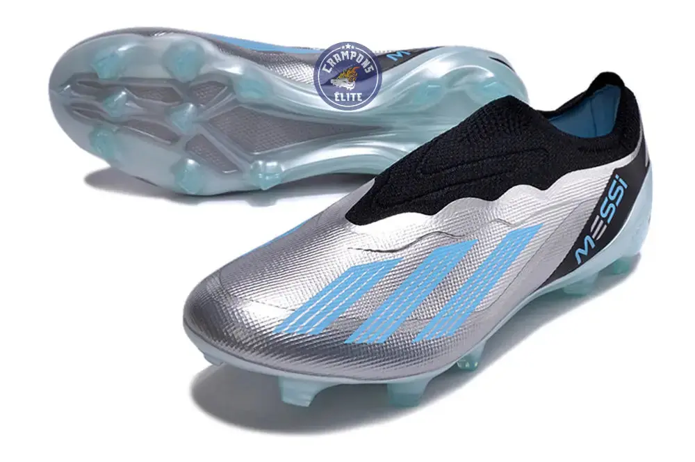 X Crazyfast Elite Laceless FG x Messi Infinito - Argenté/Bliss Blue/Noir - Image 2