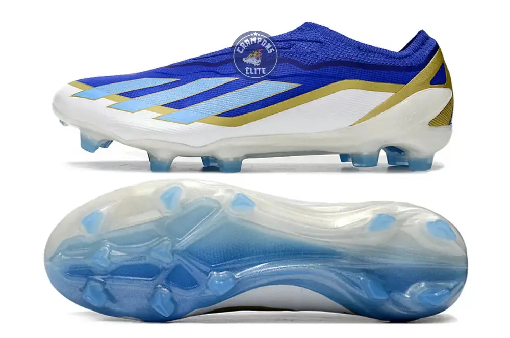 X Crazyfast Elite Laceless FG x Messi Spark Gen10s - Bleu/Blue Burst/Blanc - Image 3
