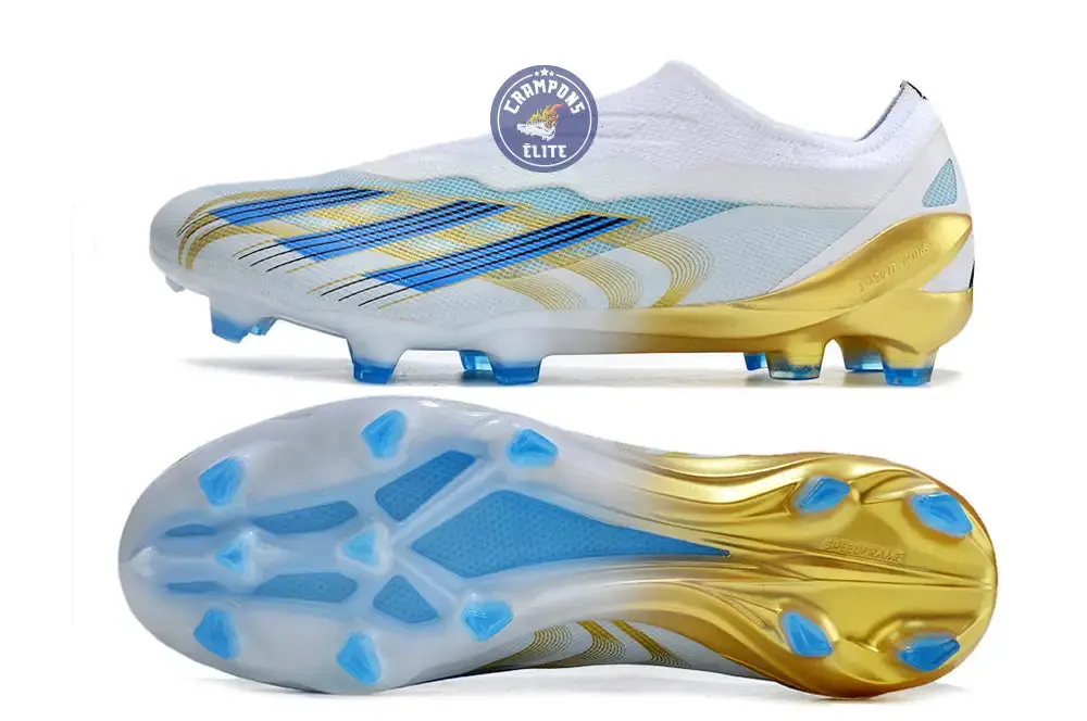 X Crazyfast Elite Laceless FG x Messi 'Las Estrellas' - Blanc/Bleu/Or - Image 3