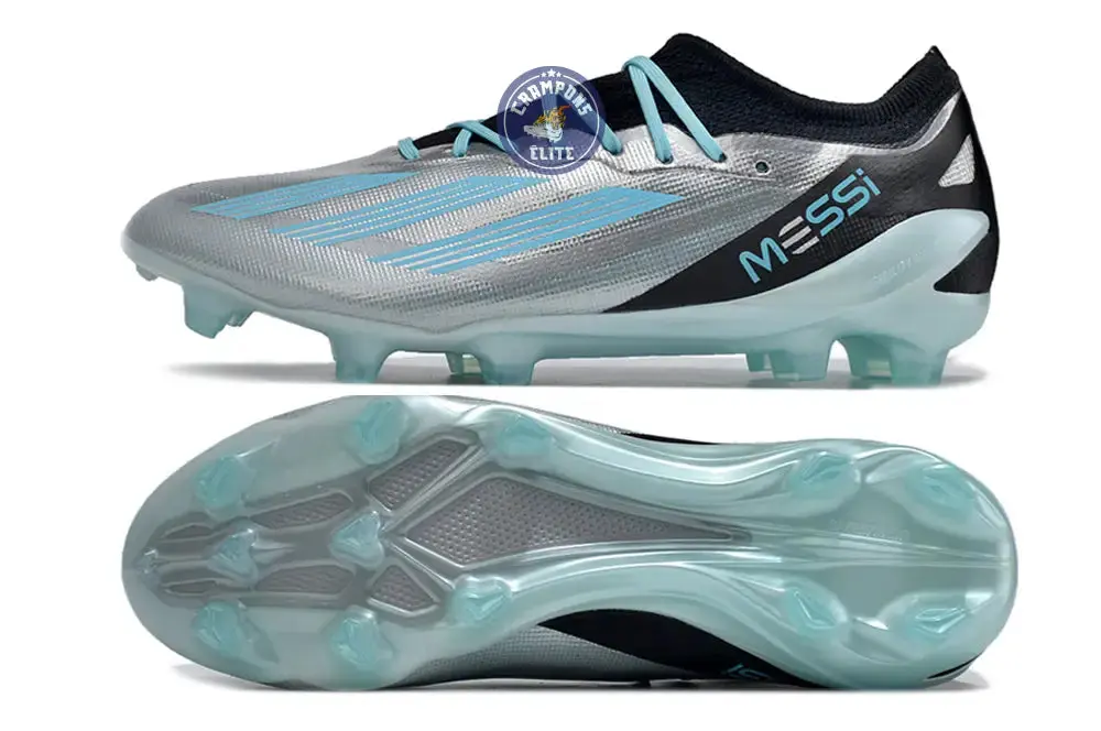 X Crazyfast FG x Messi Infinito - Argenté/Bliss Blue/Noir - Image 2