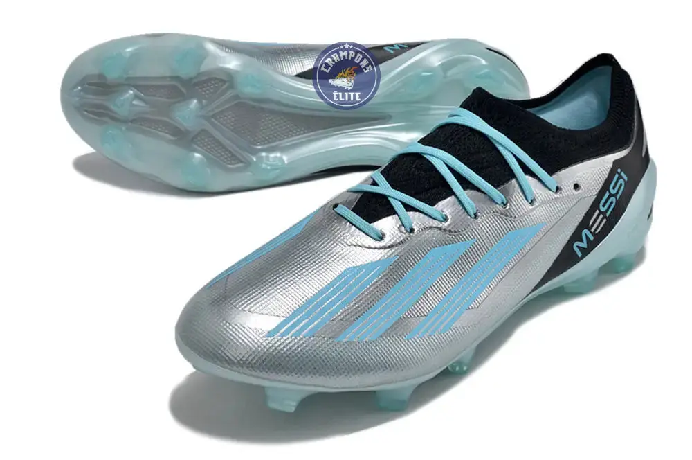 X Crazyfast FG x Messi Infinito - Argenté/Bliss Blue/Noir - Image 3