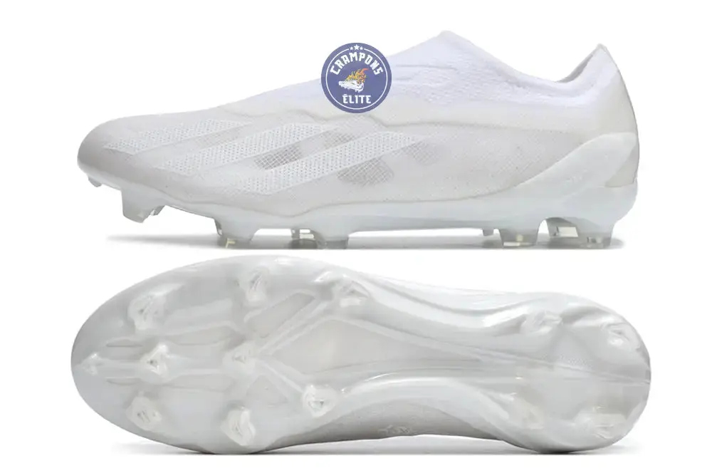 X Crazyfast Laceless FG Pearlized - Blanc - Image 3