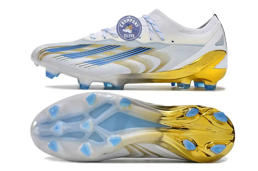X Crazyfast Messi .1 FG Las Estrellas - Blanc/Bleu/Doré ÉDITION LIMITÉE - Image 3