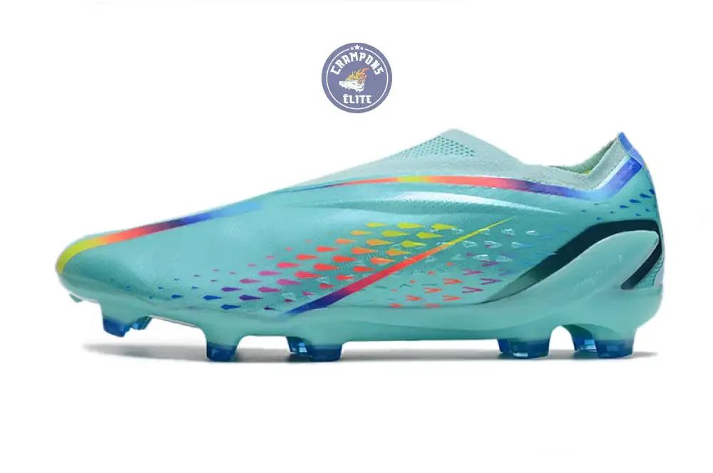 X Speedportal Elite Laceless FG Al Rihla - Turquoise/Bleu/Jaune - Image 5