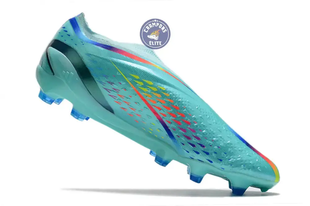 X Speedportal Elite Laceless FG Al Rihla - Turquoise/Bleu/Jaune - Image 6