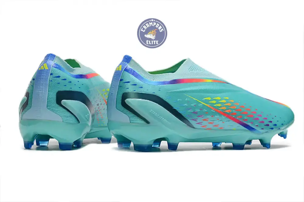 X Speedportal Elite Laceless FG Al Rihla - Turquoise/Bleu/Jaune - Image 7