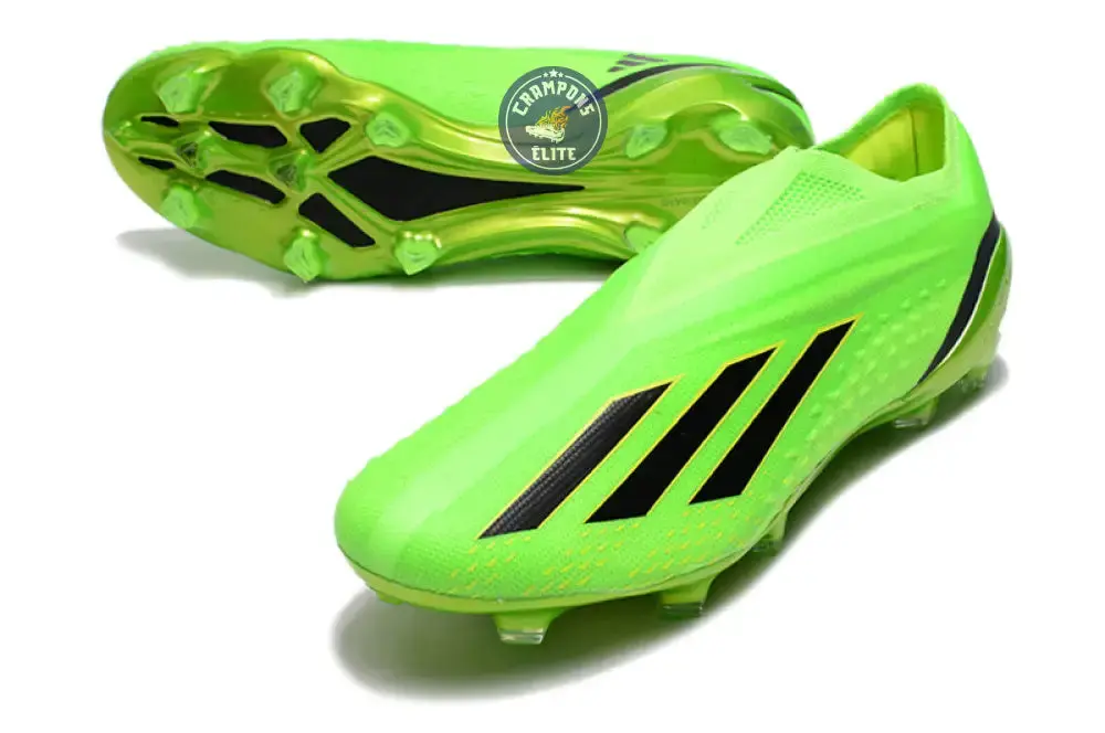X Speedportal Elite Laceless FG Game Data - Vert/Noir/Jaune - Image 2