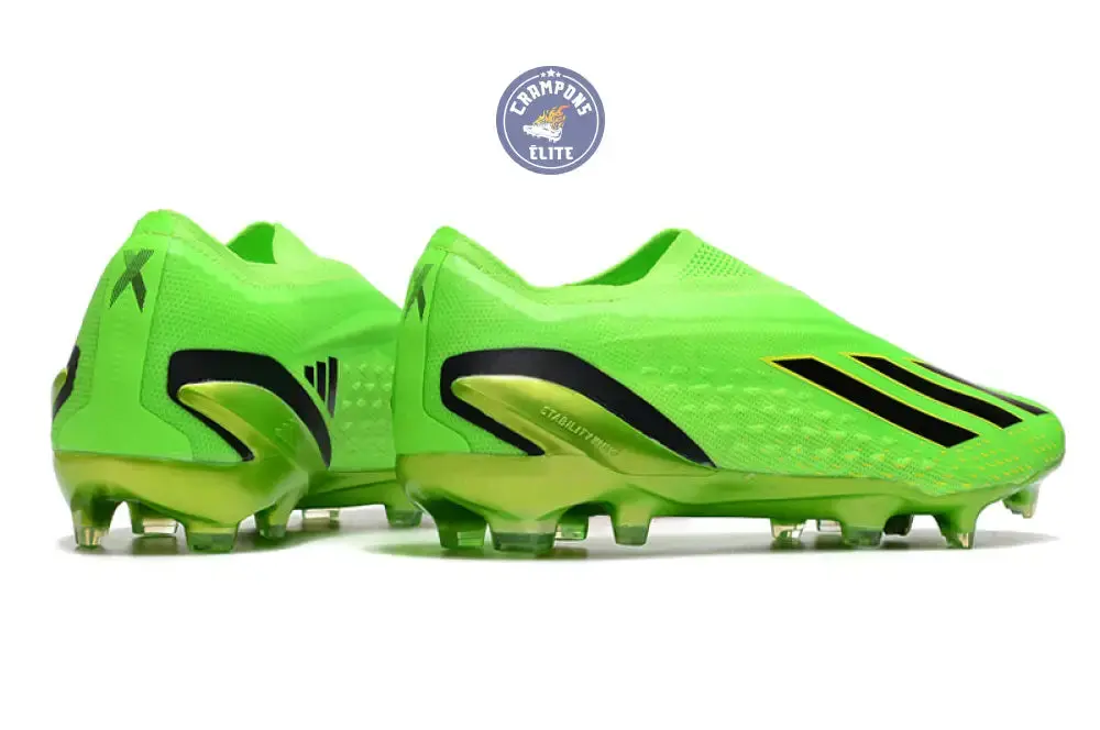 X Speedportal Elite Laceless FG Game Data - Vert/Noir/Jaune - Image 3
